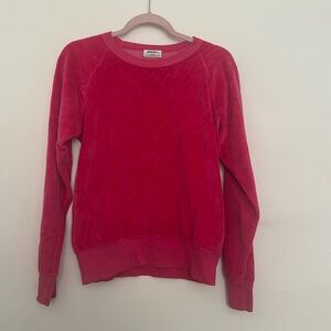 Vintage pink Neiman-Marcus Designers Collections pink velvet sweatshirt size M